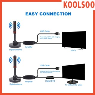 [Koolsoo] เสาอากาศทีวีดิจิตอล HDTV แบบพกพา หมุนได้ 360 องศา สําหรับบ้าน