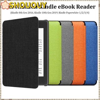 SHOUOUY ใหม่ เคสอัจฉริยะ eBook 6 นิ้ว ตั้งหลับอัตโนมัติ สําหรับ Kindle 8 10th Gen Paperwhite 1 2 3 4