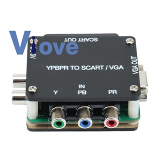 Yuv to RGBS YPBPR เป็น SCART YPBPR to VGA ตัวแปลงแปลงเกมคอนโซล RGBS เป็นส่วนประกอบที่แตกต่างกันของสี