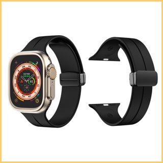 สายนาฬิกาข้อมือซิลิโคน สําหรับ Iwatch 49 มม. 44 มม. 40 มม. 45 มม. 41 มม. 42 มม. 38 มม. 8 7 6 5 4 3