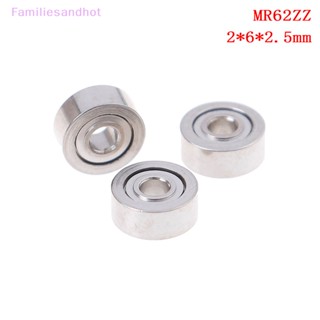 Familiesandhot&gt; ตลับลูกปืนเม็ดกลม โลหะ MR62ZZ (2X6X2.5 มม.) 10 ชิ้น