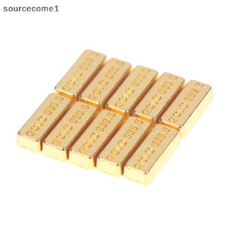 [sourcecome1] ใหม่ โมเดลเหรียญทอง 1:12 สําหรับตกแต่งบ้านตุ๊กตา 10 ชิ้น ต่อชุด