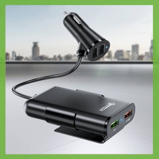 ที่ชาร์จโทรศัพท์ในรถยนต์ 4 พอร์ต USB 40W 8A สําหรับแล็ปท็อป สมาร์ทโฟน กล้อง PSP