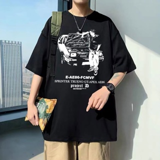 เสื้อยืด พิมพ์ลายการ์ตูนอนิเมะ Initial D T Men Manga Drift Car Toyota 1985S Ae86 Fcmvf Sprinter Trueno Gt Apex Fujiwara Takumi สําหรับผู้ชาย