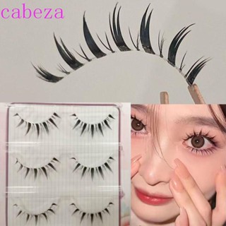 Cabeza ขนตาปลอมคอสเพลย์ ปีศาจน้อย แบบหนา สีโปร่งใส สไตล์เกาหลี สําหรับแต่งหน้า 3 คู่