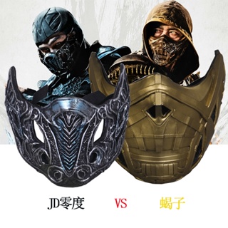 Mortal Kombat หน้ากากแมงป่อง ไร้ขอบ พร็อพสําหรับปาร์ตี้ฮาโลวีน