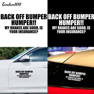 สติกเกอร์ไวนิล ลายตัวอักษร Emden BACK OFF BUMPER HUMPER สําหรับติดตกแต่งหน้าต่างรถยนต์ SUV