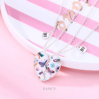 Fancy สร้อยคอ จี้การ์ตูน Best Friends Love BFF Good Friends น่ารัก เครื่องประดับแฟชั่น 2 ชิ้น ต่อชุด