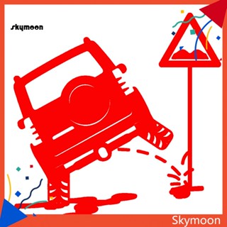 Skym* สติกเกอร์สะท้อนแสง รูปรถบรรทุก และถนน สําหรับตกแต่งหน้าต่างรถยนต์