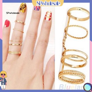 ขายส่ง|  1 ชิ้น แฟชั่น สนับนิ้ว Midi แหวนนิ้ว ผู้หญิง ธรรมดา โซ่ พังก์ ปาร์ตี้ เครื่องประดับ
