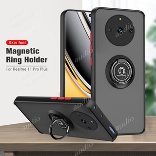 เคสโทรศัพท์มือถือ พร้อมแหวนแม่เหล็กตั้งโทรศัพท์ สําหรับ Realme 11 Pro Plus Pro+ 11Pro 5G 11 10 Pro + 11Pro+ 10Pro+ Realme11 Realme10 4G 5G