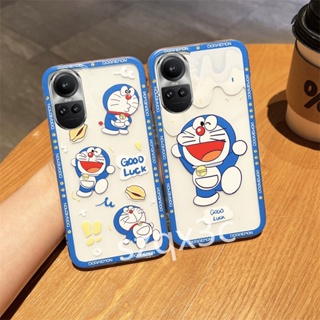 ใหม่ เคสโทรศัพท์มือถือ ซิลิโคนนุ่ม ใส ลายการ์ตูนโดเรม่อนน่ารัก สําหรับ OPPO Reno10 Pro+ Reno 10 Pro 8 8T 8Z 5G A58 A98 A78 A77 A57 A77S A17 4G