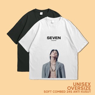 [S-5XL]เสื้อยืด พิมพ์ลายตัวอักษร BTS JEON JUNGKOOK SEVEN AESTHETIC 24s พรีเมี่ยม