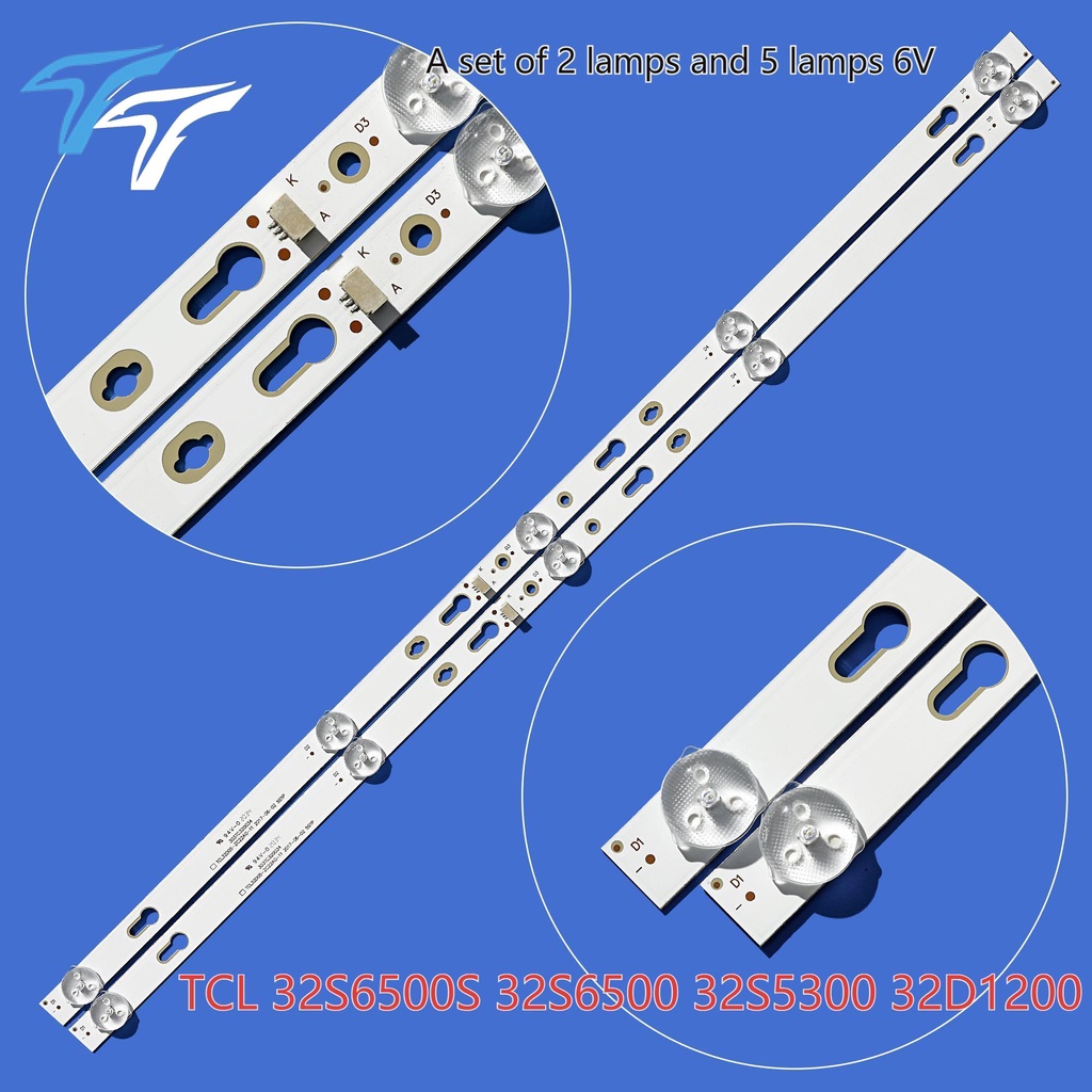ใหม่ แถบไฟแบ็คไลท์ทีวี LED 6V สําหรับ TCL 32S6500S 32S6500 32S5300 32D1200 Philco PTV32D12D PTV32D12
