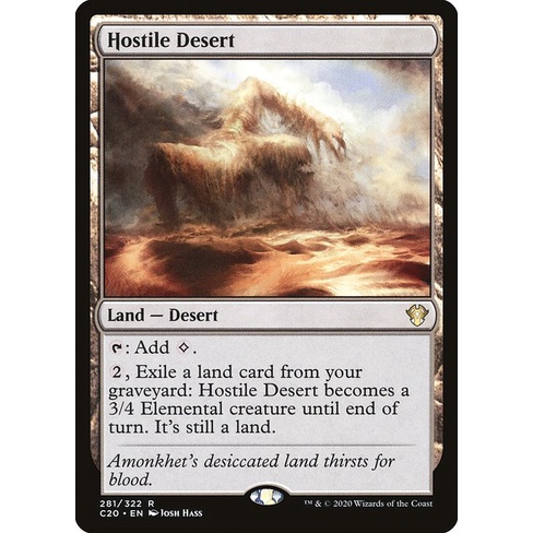 Hostile Desert- Commander 2020 - MTG Singles