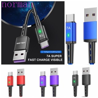 Norman สายชาร์จ USB Type C 7A 7A Type C เป็น USB C ชาร์จเร็ว พลังงานสูง 7A