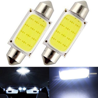 หลอดไฟ LED 30SMD 3014 39 มม. สีขาว สําหรับติดตกแต่งภายในรถยนต์ 2 ชิ้น ☆Yxcbest