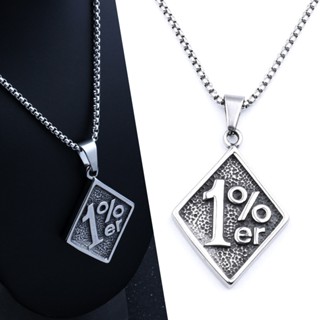 สร้อยคอโซ่สเตนเลส 1% ER จี้รถจักรยานยนต์ สําหรับผู้ชาย