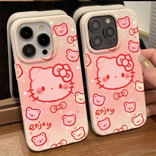 Ohqb เคสโทรศัพท์มือถือ แบบนิ่ม ลายหมีน้อย กันกระแทก สําหรับ Apple Iphone 117 14pro 13 8 12