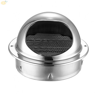 【VARSTR】Vent Cap Silver Stainless Steel Windproof 75-200mm Durable Hemispherical