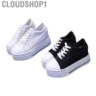 Cloudshop1 Canvas Shoes Breathable 2in Platform Low Top Wear Resistant Casual for Students