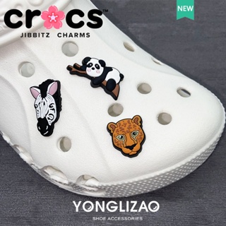 Jibbitz crocs charms หัวเข็มขัดรองเท้า อุปกรณ์เสริมรองเท้า ลายม้าลาย แพนด้า Baozi สัตว์โลก การ์ตูนสนุก หัวเข็มขัดตกแต่ง