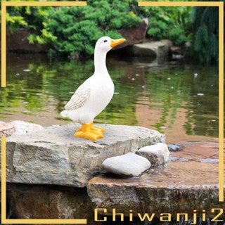 [Chiwanji2] ฟิกเกอร์เรซิ่น รูปเป็ด สําหรับตกแต่งสวน