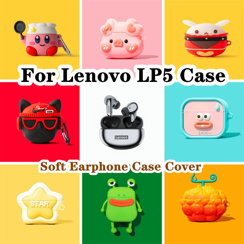 【ของแท้】เคสหูฟัง แบบนิ่ม กันกระแทก ลายการ์ตูน สําหรับ Lenovo LP5 Lenovo LP5