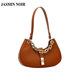 Jasmin NOIR กระเป๋าสะพายไหล่ กระเป๋าถือ ลายหนังจระเข้ ขนาดเล็ก สไตล์พังก์ สําหรับสตรี