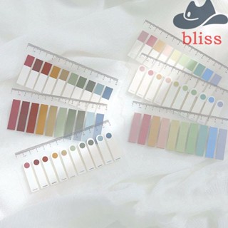 Bliss สติกเกอร์ฉลาก โปร่งแสง ลายใบไม้ หลากสีสัน ลอกออกได้ สําหรับติดตกแต่งสมุดโน้ต