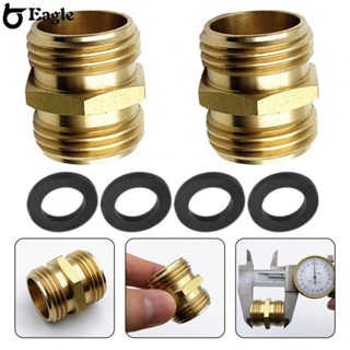 ⭐24H SHIPING⭐2×3/4inch Brass Garden Hose Adapter Male To Male Quick Connector For Garden Hose