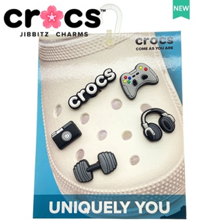 Jibbitz Crocs charms ใหม่ บักเกิลติดรูรองเท้า อุปกรณ์เสริมหูฟัง รูปการ์ตูนบาร์เบลล์ 2023