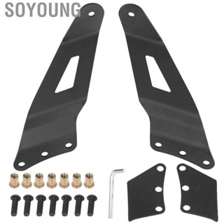 Soyoung Upper Windshield Mount Roof Spot Light Bar Wrinkled Finishes Replacement for Silverado 1500 2500HD 3500 Car