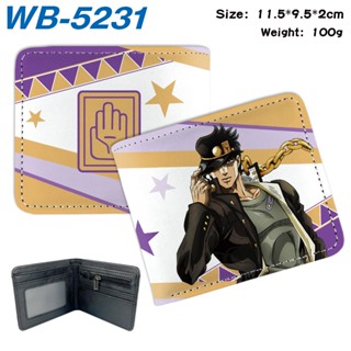 กระเป๋าสตางค์ หนัง PU ลายการ์ตูน JoJos Bizarre Adventure น่ารัก ขนาดเล็ก พร้อมช่องใส่บัตรประชาชน หลากสี สําหรับเด็ก