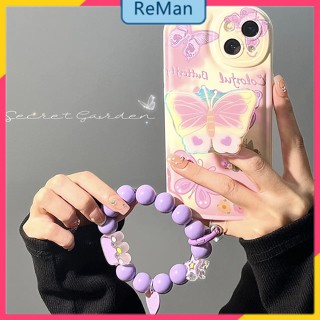 เคสโทรศัพท์มือถือนิ่ม ลายดอกไม้ ผีเสื้อ สีม่วง พร้อมขาตั้ง สําหรับ Apple Iphone 11 14 13Promax Air 11 12 Xr 78Plus 14Promax 14plus 13 12pro 12 11 pro max Xr Xs max 7 8 Plus 13 pro max 13 12 12pro 11promax