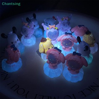 SANRIO &lt;Chantsing&gt; จี้พวงกุญแจ รูปการ์ตูนซานริโอ้ เรืองแสง แฮนด์เมด DIY สําหรับตกแต่งรถยนต์ 2 ชิ้น