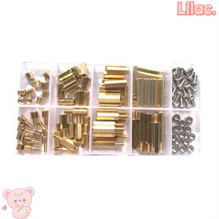 Lilac น็อตสกรู หกเหลี่ยม ทองเหลือง M3 ตัวผู้ ตัวเมีย สําหรับเมนบอร์ด PCB DIY 120 ชิ้น