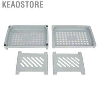 Keaostore Desk Cosmetic Rack  Desktop Space Saving Easy Assembly Hollow Design PP for Bathroom