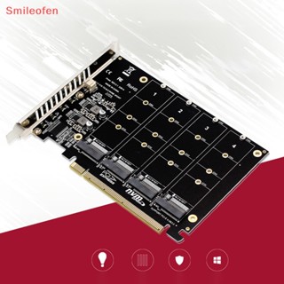 [Smileofen] ใหม่ ฮาร์ดไดรฟ์แปลงขยาย 4 พอร์ต PH44 M.2 NVME SSD เป็น PCIE X16M 32Gbps 4 ชิ้น