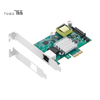 Poe การ์ดเครือข่ายกิกะบิต PCI-Express เป็นการ์ดอีเธอร์เน็ต PCIe เป็น 2.5G พอร์ตเดียว RJ45 Gigabit PCIe X1 PoE+ 802.3At I225