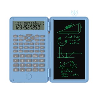 [mjia] เครื่องคิดเลขวิทยาศาสตร์ พร้อมบอร์ดเขียน ลบได้ 240 ฟังก์ชั่น หน้าจอ LCD 2 สาย พับได้ สําหรับนักเรียนมัธยมต้น