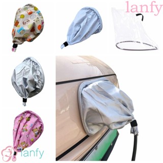 Lanfy ผ้าคลุมพอร์ตชาร์จ EV กันฝน กันฝุ่น แม่เหล็ก ทรงกลม อุปกรณ์เสริม สําหรับรถยนต์