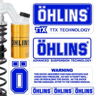 Ohlins OHLINS สติกเกอร์โช๊คอัพ กันน้ํา สําหรับติดตกแต่งรถจักรยานยนต์ไฟฟ้า