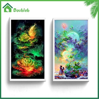 【Doub X ✮】ภาพวาดปักเพชร ทรงกลม ลายฉากกลางคืน 5D DIY สําหรับตกแต่งบ้าน ✮