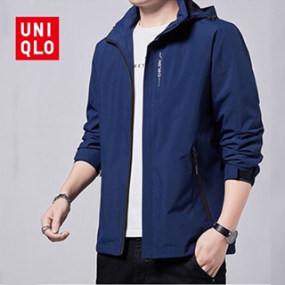 UNIQLO เสื้อแจ็กเก็ต แบบบาง ป้องกันน้ํา กันลม คุณภาพสูง เหมาะกับฤดูใบไม้ผลิ และฤดูใบไม้ร่วง สําหรับผู้ชาย ไซซ์ M - 5XL