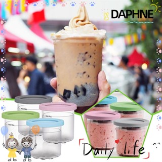 DAPHNE 2/4 ชิ้น ไอศกรีม Pints ถ้วยองค์กรขวดรั่วหลักฐานอุปกรณ์ครัวโหลเก็บสําหรับนินจาครีมI สําหรับนินจาสําหรับ