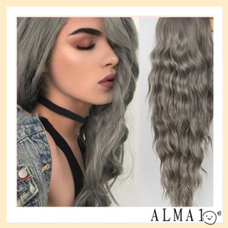 ALMA วิกผมยาว แบบม้วน ทนอุณหภูมิสูง แฟชั่นสําหรับผู้หญิง