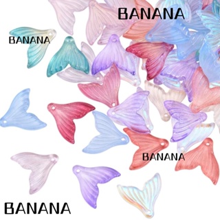 Banana1 จี้คริสตัลใส รูปหางปลา คละสี สําหรับทําเครื่องประดับ DIY 100 ชิ้น สุ่มสี 100 ชิ้น