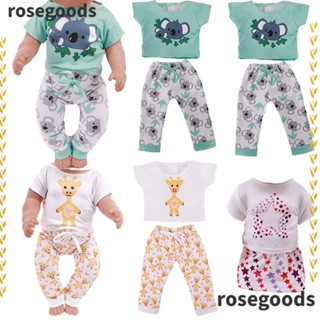 Rosegoods1 ชุดนอนของเล่น สําหรับบ้านตุ๊กตา 2 ชิ้น ต่อชุด