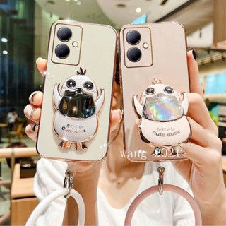 ใหม่ เคสป้องกันโทรศัพท์มือถือซิลิโคน แบบนิ่ม ลายเป็ด มีสายคล้อง สําหรับ VIVO Y27 Y27 Y36 Y78 5G 2023 Y27 4G